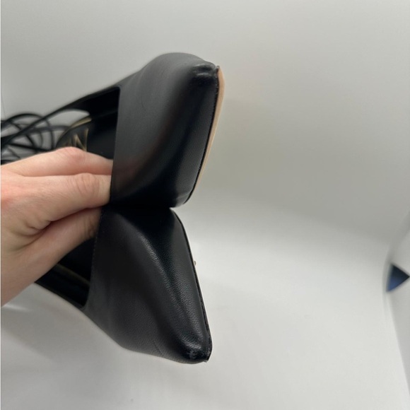 Deltan Juliana Leather Ankle Tie Pumps Black Size 9.5 - Picture 6 of 13